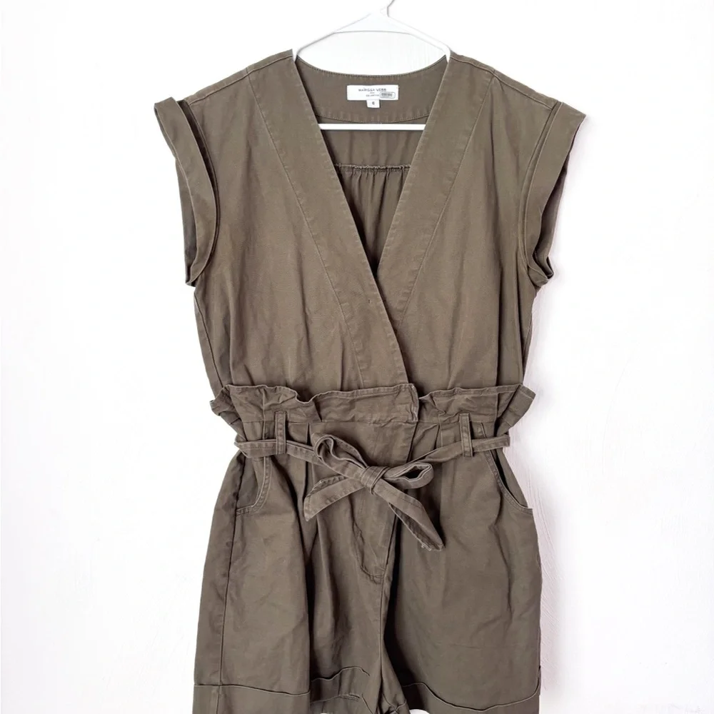Marissa Webb Collective Olive Canvas Romper